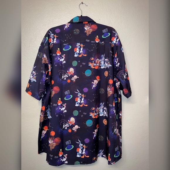 Space Jam Roosevelts button down 3X - Picture 3 of 5